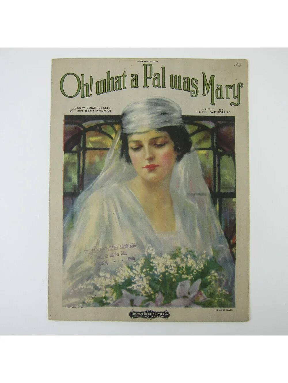 Oh! What A Pal Was Mary Sheet Music Try This On Your Piano Bye-Lo Antique 1919